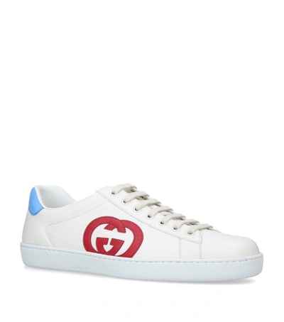 Shop Gucci Leather Ace Sneakers