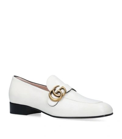 Shop Gucci Leather Marmont Loafers