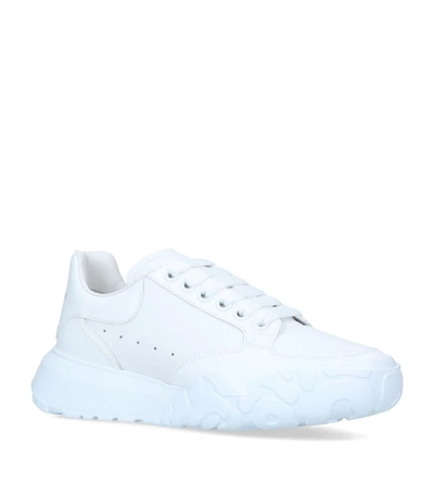 Alexander Mcqueen Court Leather Low-top Sneakers In White | ModeSens