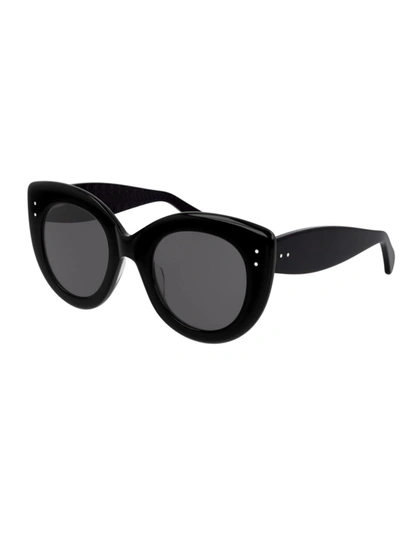 Shop Alaïa Aa0034s Sunglasses In Black Black Grey