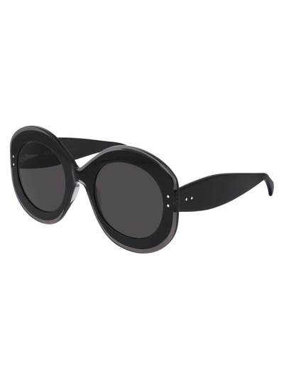 Shop Alaïa Aa0003s Sunglasses In Grey Black Grey