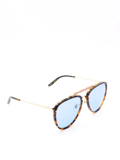 Shop Gucci Gg0672s Sunglasses In Havana Gold Blue