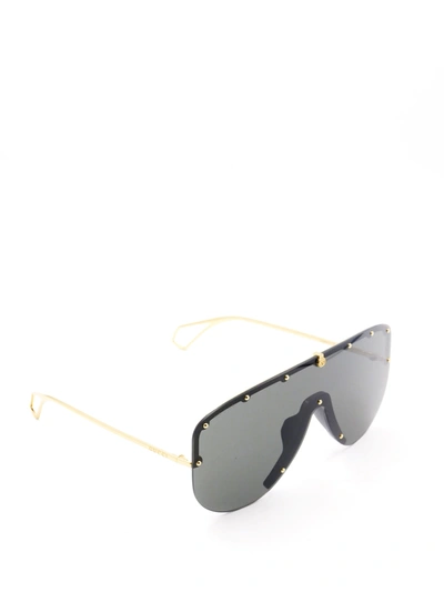 Shop Gucci Gg0667s Sunglasses In Gold Gold Grey