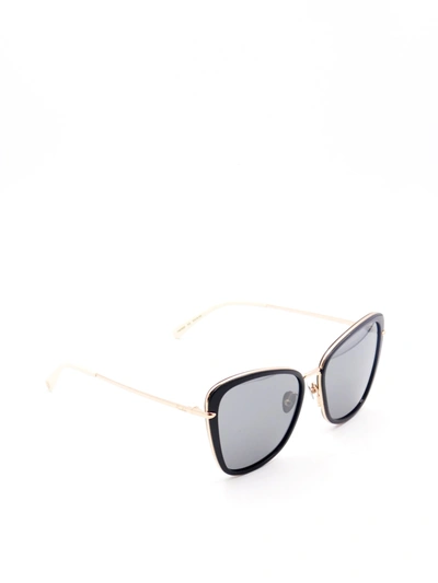 Shop Pomellato Pm0082s Sunglasses In Black Gold Silver