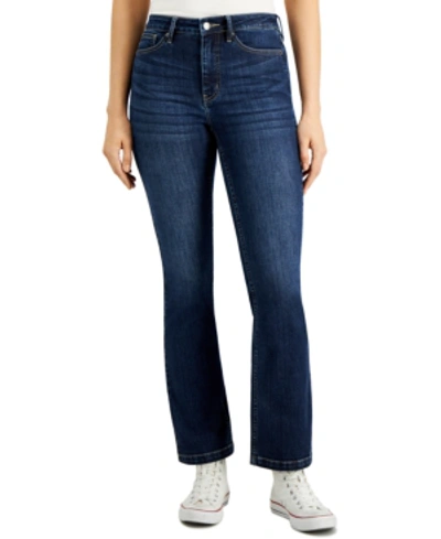 Shop Calvin Klein Jeans Est.1978 High-rise Tummy-control Bootcut Jeans In Late Night