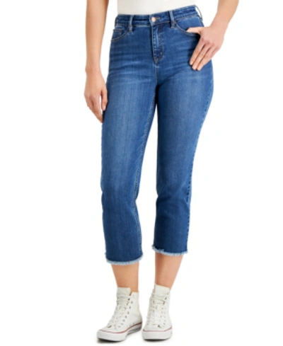 Shop Calvin Klein Jeans Est.1978 High-rise Tummy-control Cropped Jeans In Riverside