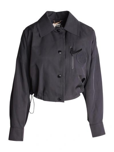 Shop Fendi Joshua Vides Nylon Jacket In Black