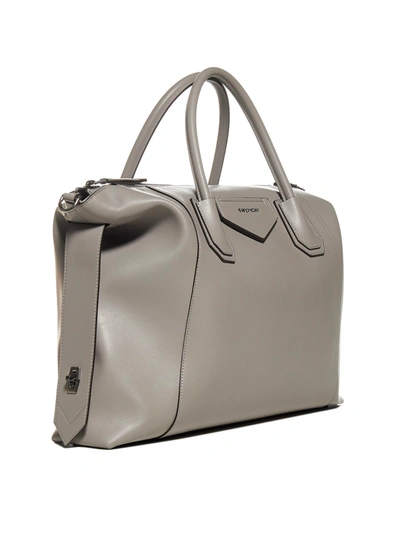 Shop Givenchy Tote In Pearl Grey