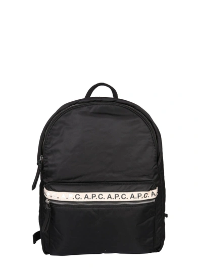 Shop Apc Backpack With Logo In Nero