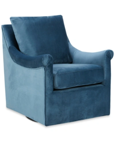 Shop Furniture Ellis Swivel Chair In Blue