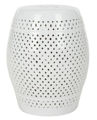 Shop Safavieh Diamond Garden Stool In White