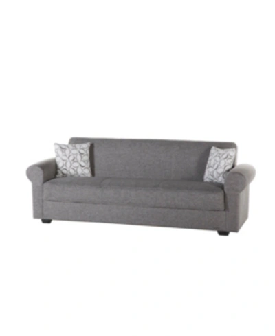 Shop Hudson Elita 92" 3 Seat Sleeper Sofa In Gray