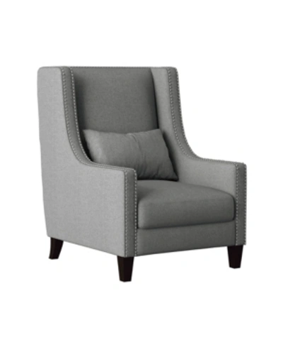 Shop Furniture Verona Wingback Chair In Gray