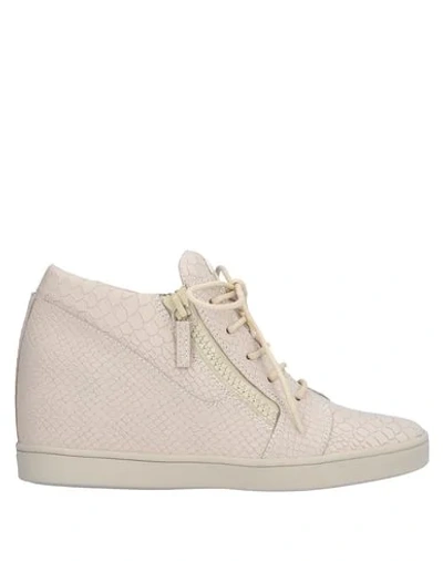 Shop Giuseppe Zanotti Sneakers In Dove Grey