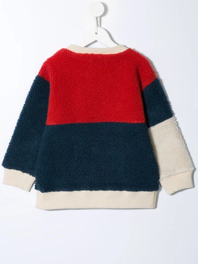 Stella Mccartney Colour-block Front Pocket Jumper In Blue