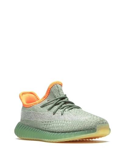 Shop Adidas Originals Yeezy Boost 350 V2 "desert Sage" Sneakers In Grey