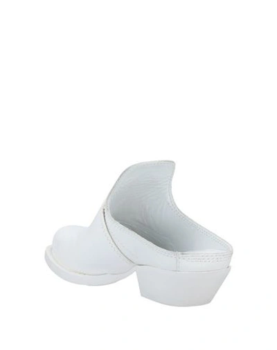 Shop Mm6 Maison Margiela Woman Mules & Clogs White Size 8 Soft Leather