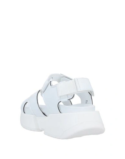 Shop Mm6 Maison Margiela Woman Sandals White Size 6 Soft Leather, Textile Fibers