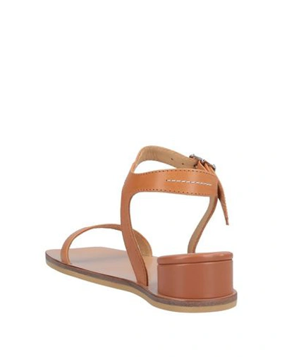 Shop Mm6 Maison Margiela Sandals In Tan