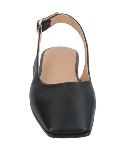 Shop Mm6 Maison Margiela Woman Ballet Flats Black Size 6 Soft Leather