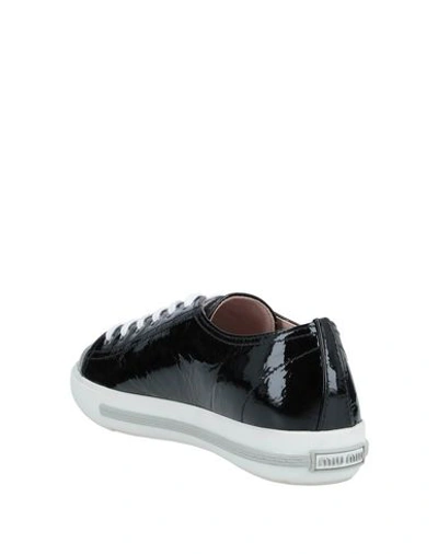 Shop Miu Miu Woman Sneakers Black Size 10.5 Calfskin