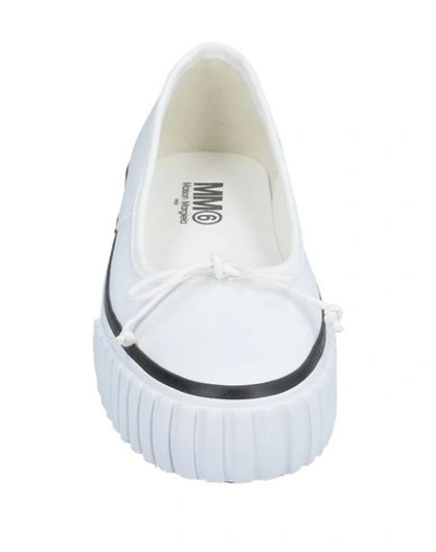 Shop Mm6 Maison Margiela Woman Sneakers White Size 9 Textile Fibers