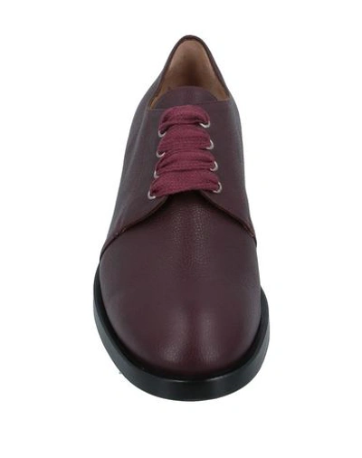 Shop Pomme D'or Laced Shoes In Maroon