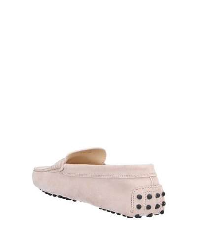 Shop Tod's Woman Loafers Light Pink Size 6.5 Soft Leather