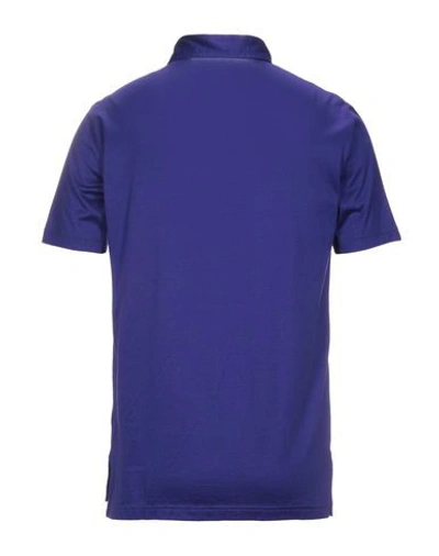 Shop Drumohr Polo Shirts In Purple