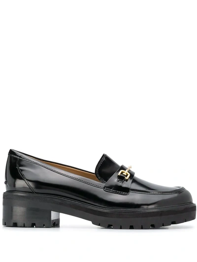 Shop Sam Edelman Tully Bit Buckle Loafers In Black