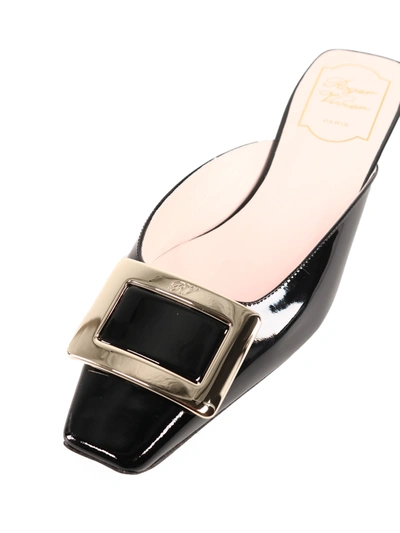 Shop Roger Vivier Patent Mule Belle Vivier In Black