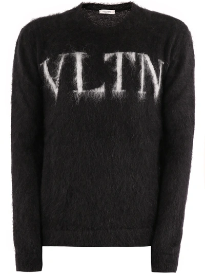 Shop Valentino Vltn Mohair Sweater Black