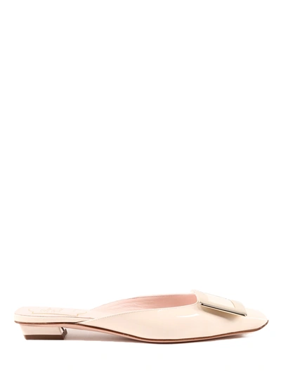 Shop Roger Vivier Patent Mules Belle Vivier In White