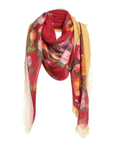 Shop Gucci Square Scarf In Red