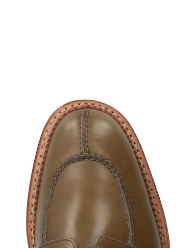 Shop A.testoni Laced Shoes In Military Green