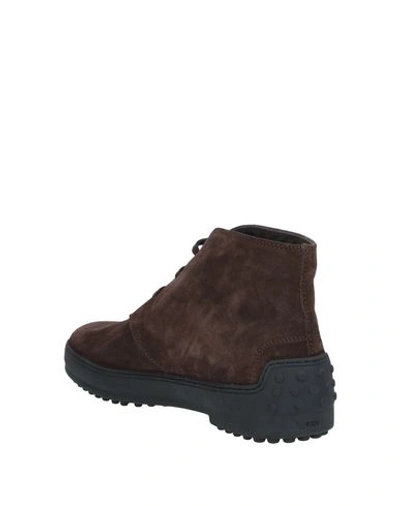 Tod's Winter Gommino Desert Boots In Suede In Brown