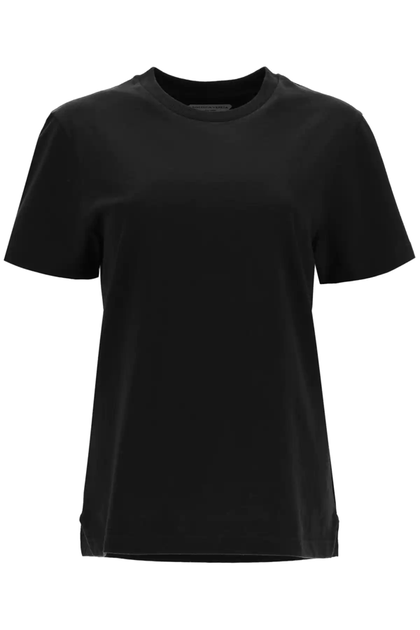 Bottega Veneta Logo-embroidered Cotton T-shirt In Black | ModeSens