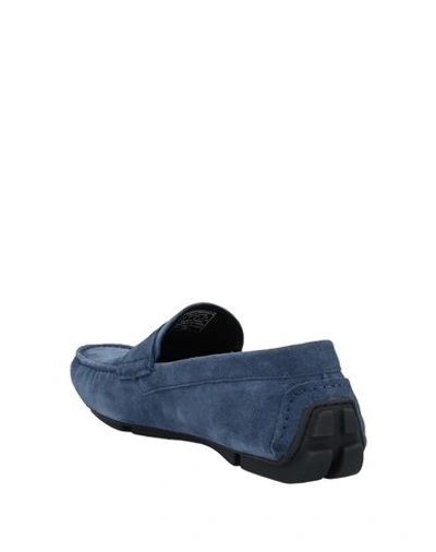 Shop Emporio Armani Loafers In Slate Blue