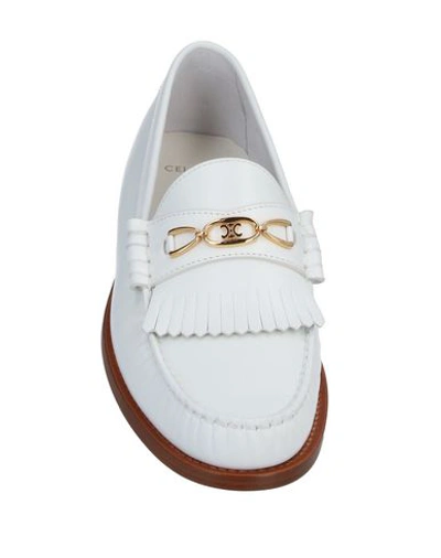 Shop Celine Loafers In White