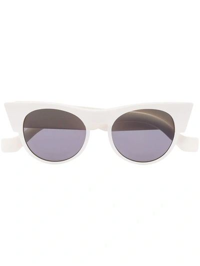 Shop Tol Eyewear Icon Cat-eye Sunglasses In White