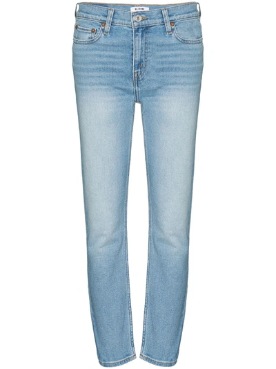 Shop Re/done Cropped-leg Skinny Jeans In Blue