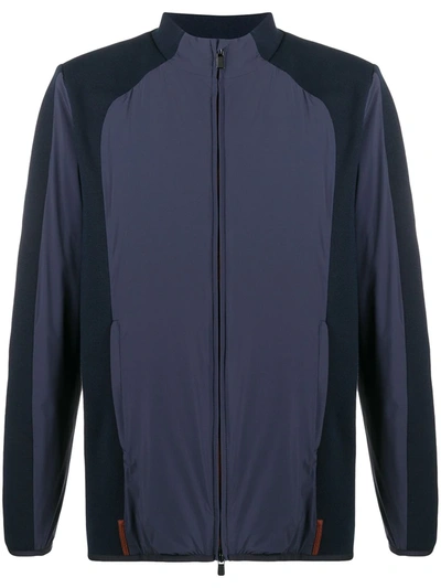 Shop Loro Piana Panelled Track Jacket In Blue