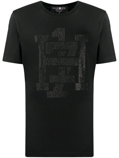 Shop Hydrogen Embellished Short-sleeved T-shirt In Black