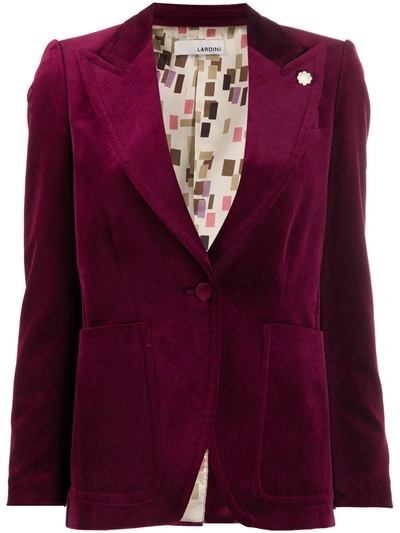 Shop Lardini Fitted Buttoned Jacket In Red