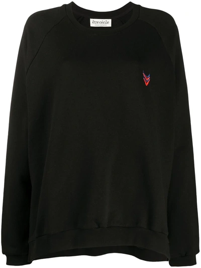 Shop Etre Cecile Logo Embroidered Sweatshirt In Black