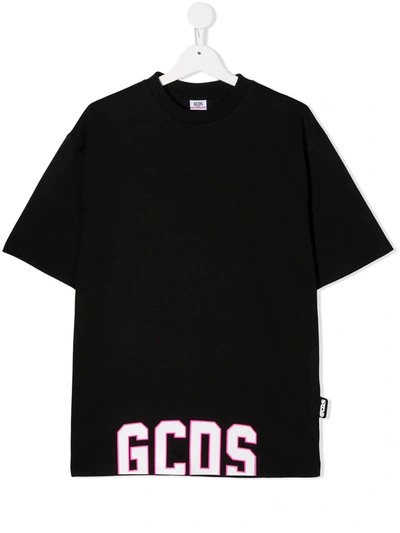 Shop Gcds Logo-print T-shirt In Black