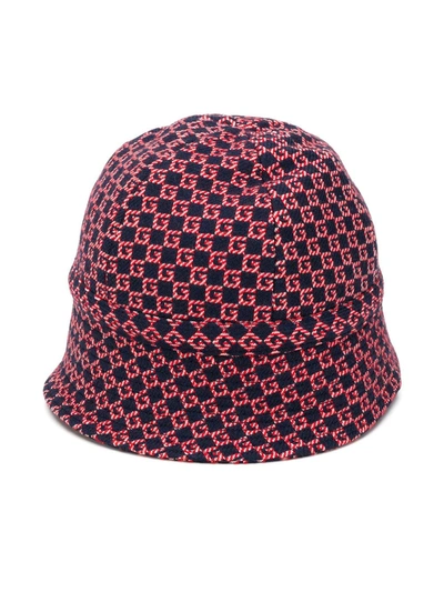 Shop Gucci Square G Bucket Hat In Blue