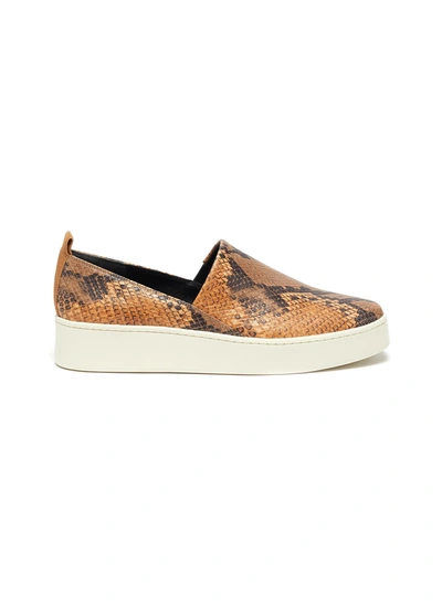 Shop Vince 'saxon-2' Snake Embossed Leather Slip-on Loafers In Multi-colour