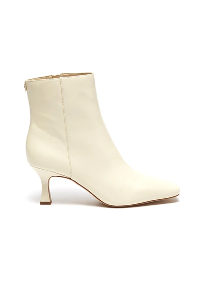 Shop Sam Edelman 'lizzo' Square Toe Leather Ankle Boots In White
