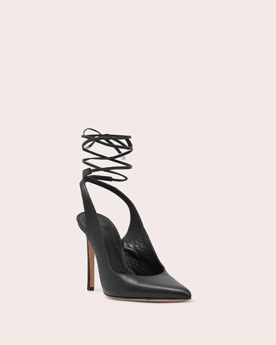 Shop Iro Rech Stiletto Heel Ankle Tie Pumps In Black